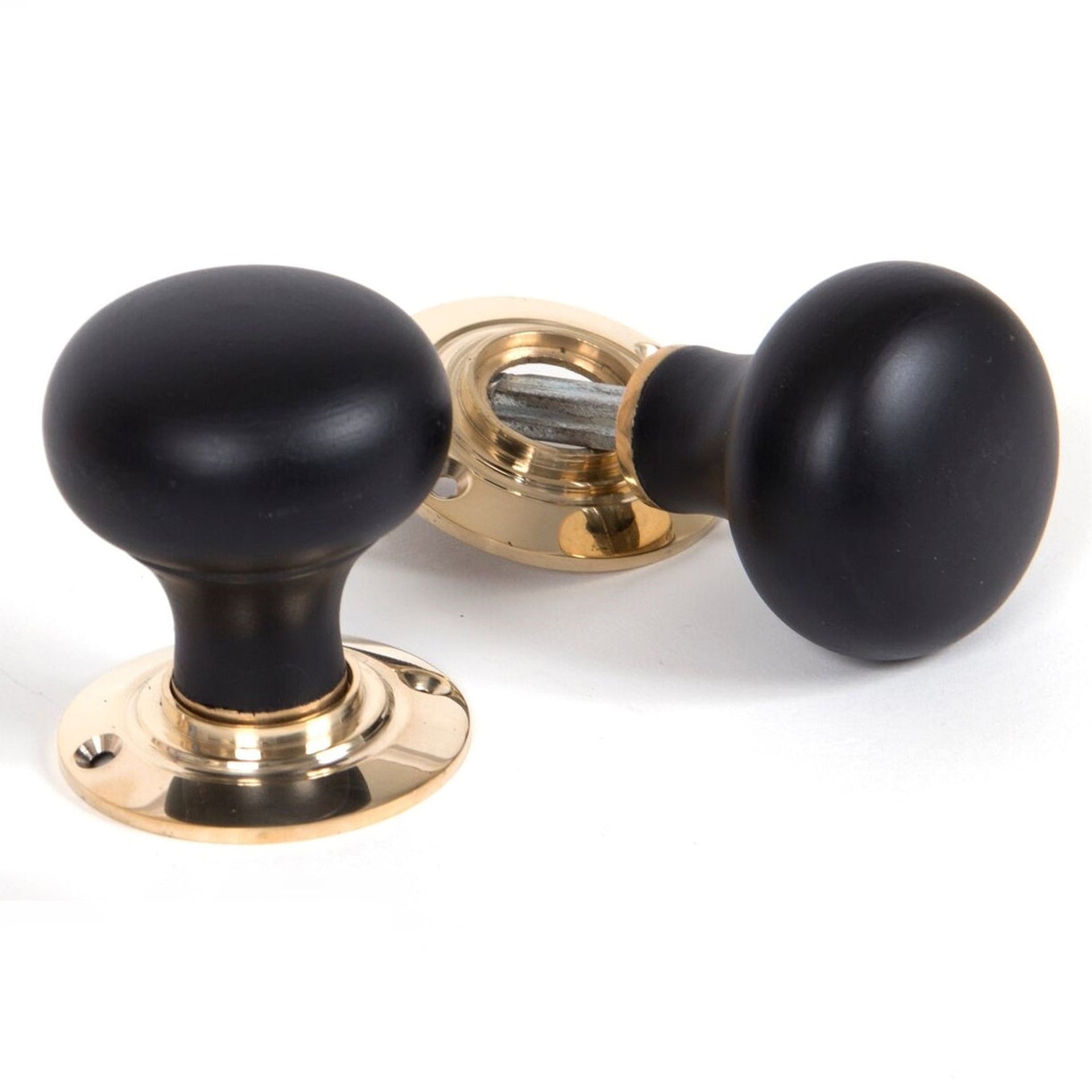 Ebonised Wooden Bun Period Door Knob