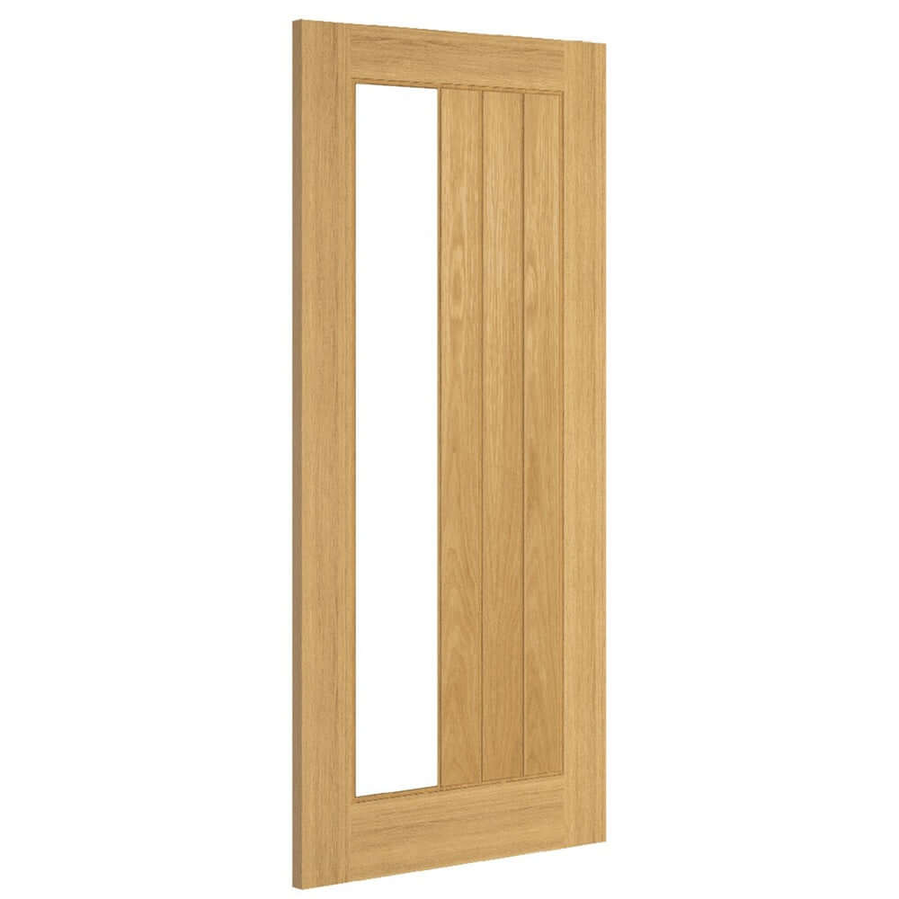 Product Ely prefinished oak 1 side light glazed internal door