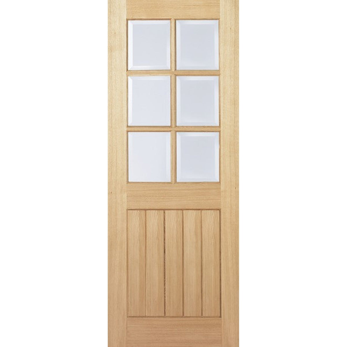 Engineered Oak Mexicano Prefinished 6L Glazed Door - Main Product Image