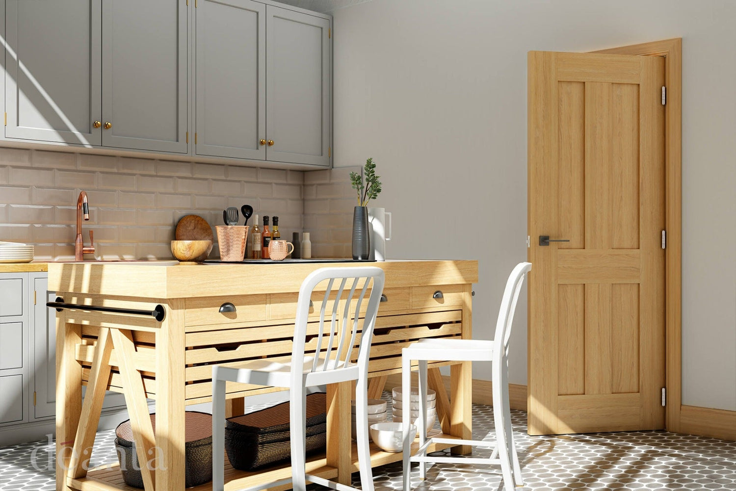 Eton 4 Flat Panel Fire Door