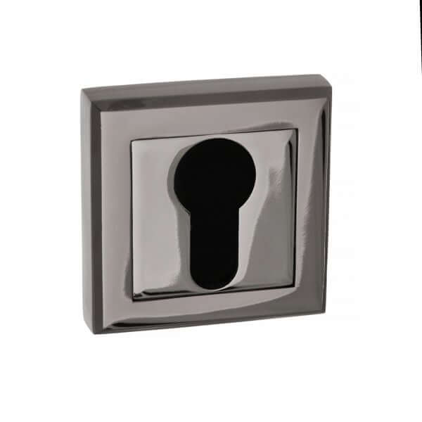 Product dark square euro escutcheon close up