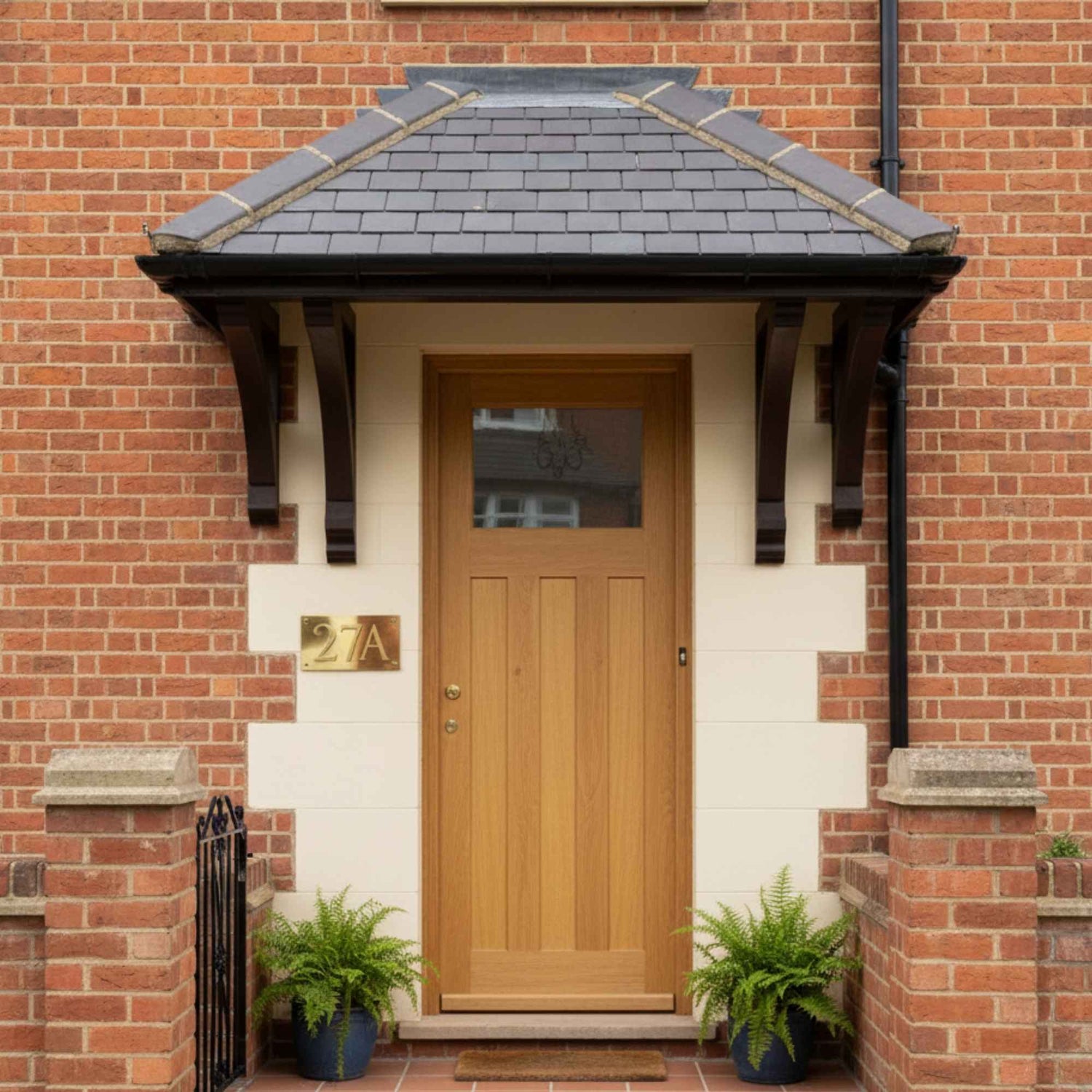External Prefinished 1930's Unglazed Solid Oak Door
