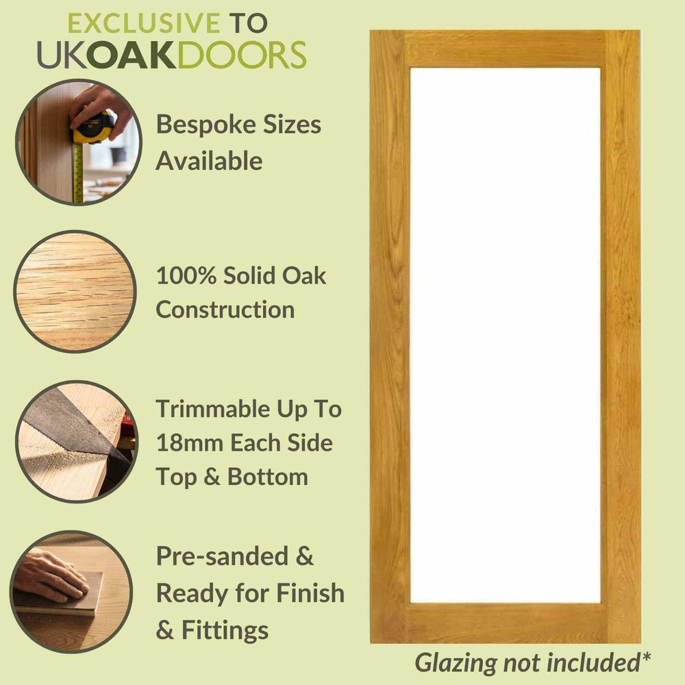 Graphic external prefinished Pattern 10 solid oak door feature panel