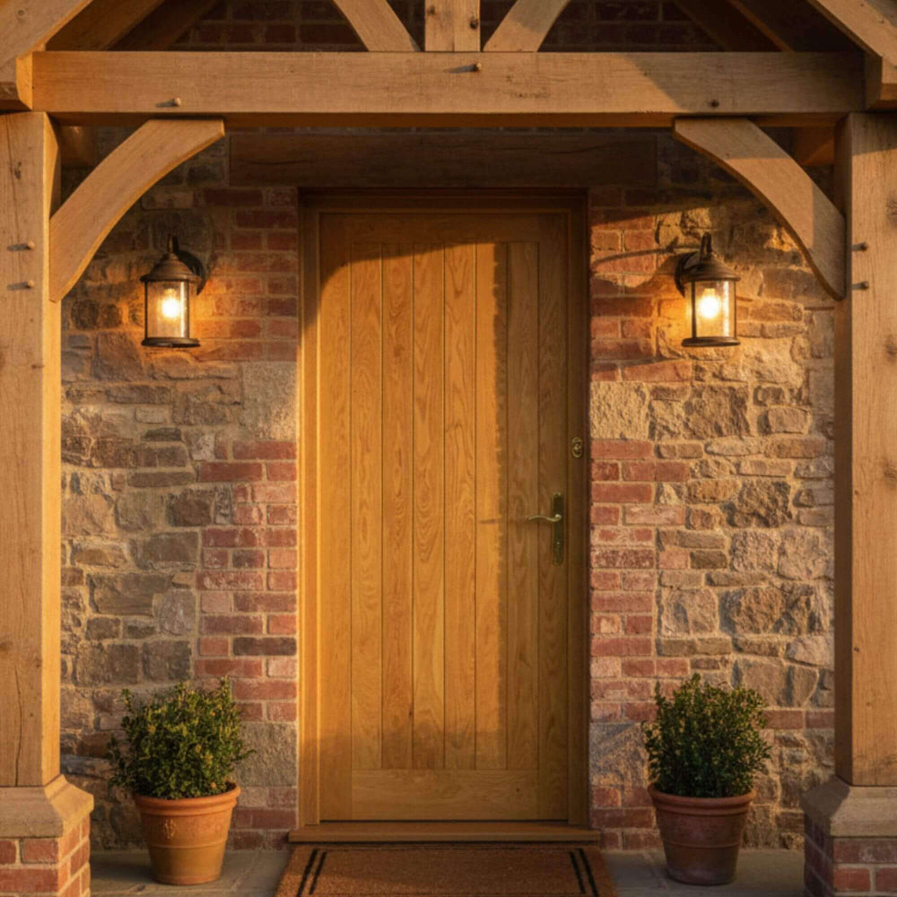 Product external prefinished Suffolk solid oak door