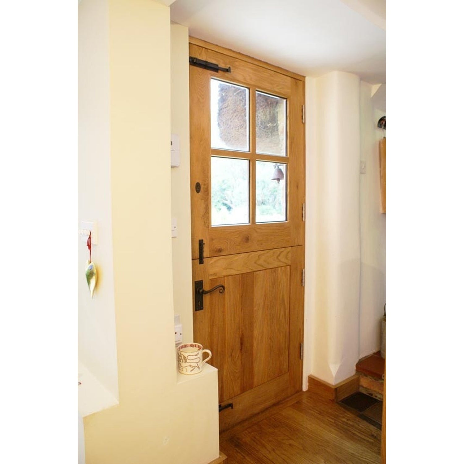 External 4 Panel Glazed Solid Oak Stable Top