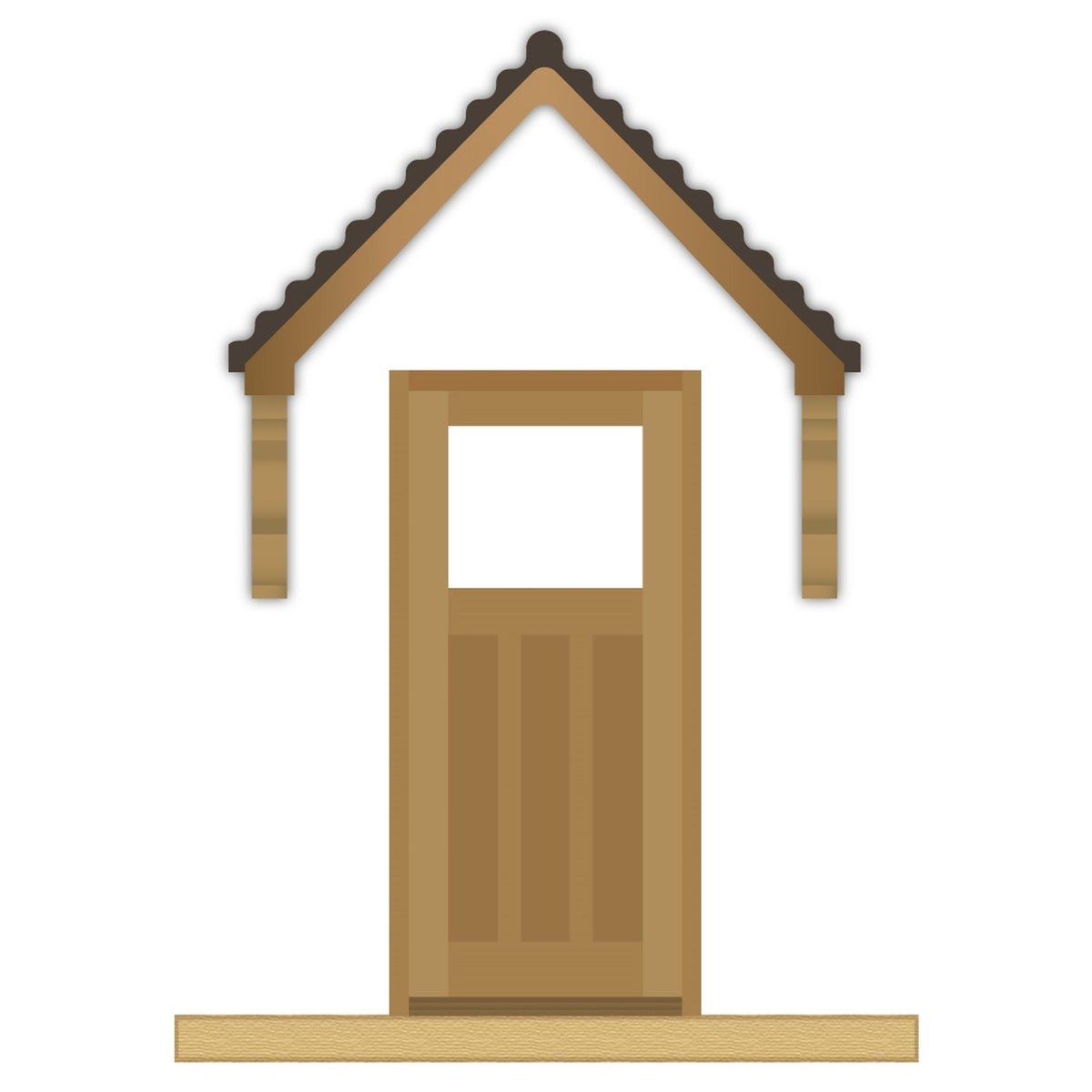 External Prefinished 1930's Unglazed Solid Oak Door - Main Product Image