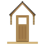 External Prefinished 1930's Unglazed Solid Oak Door - Main Product Image