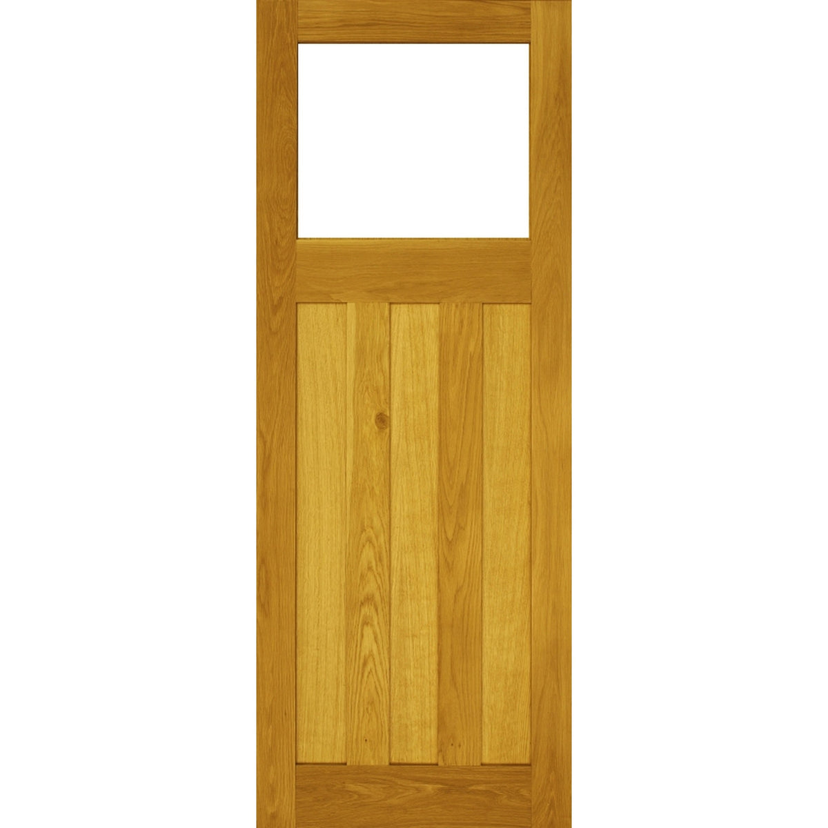 External Prefinished 1930's Unglazed Solid Oak Door - Main Product Image