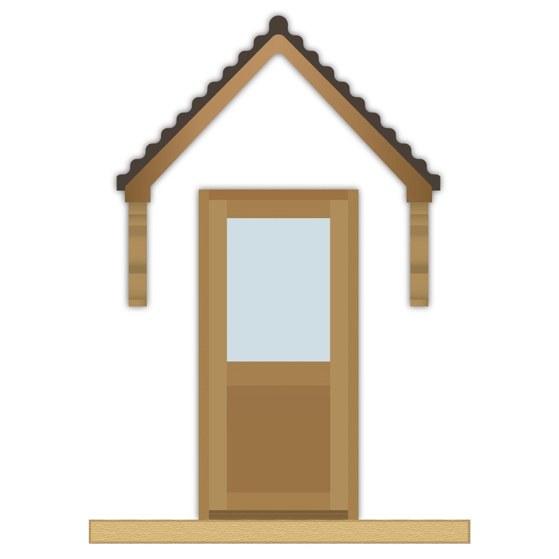 External Prefinished 2 Panel Half Unglazed Solid Oak Door - Main Product Image