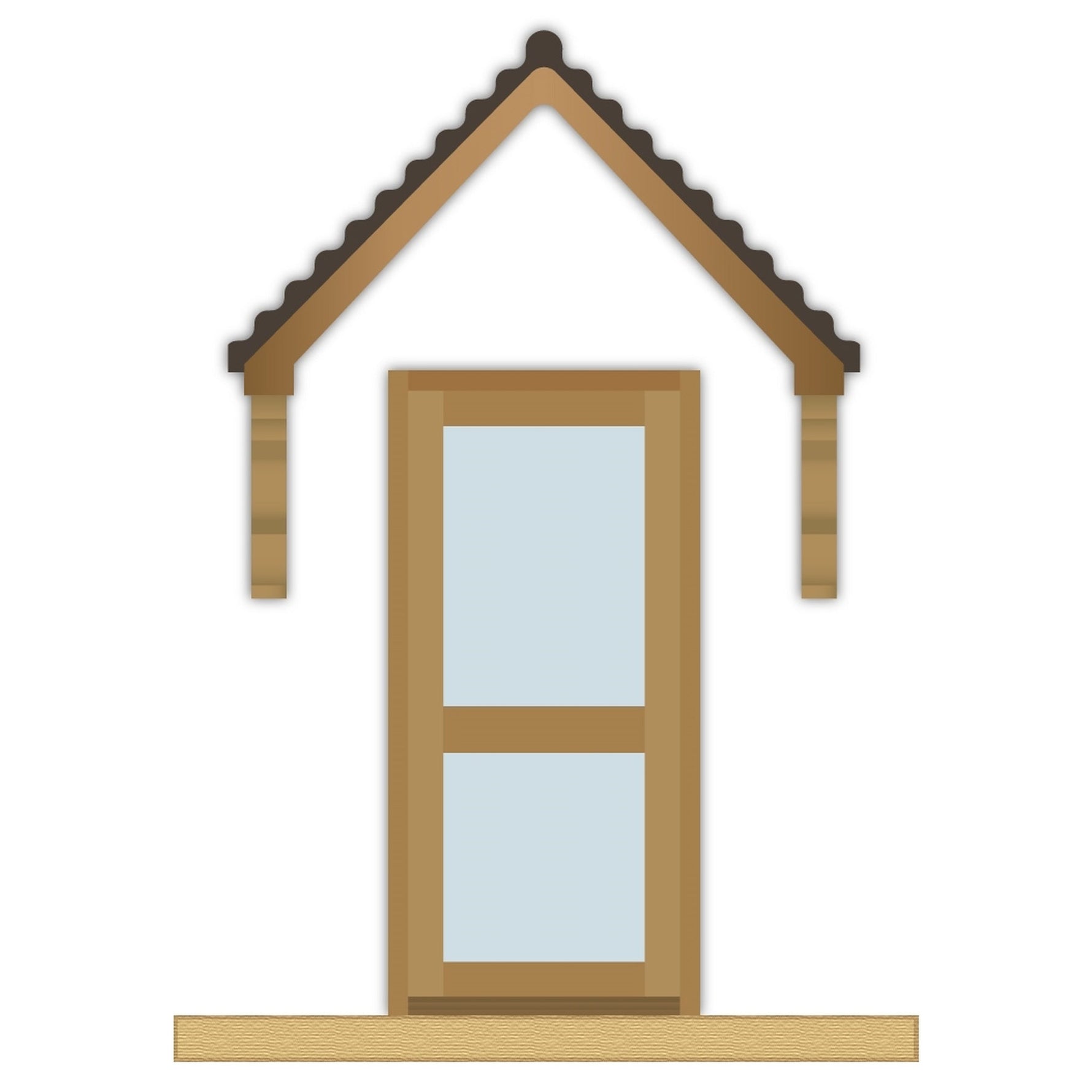 External Prefinished 2 Panel Unglazed Solid Oak Door - Main Product Image
