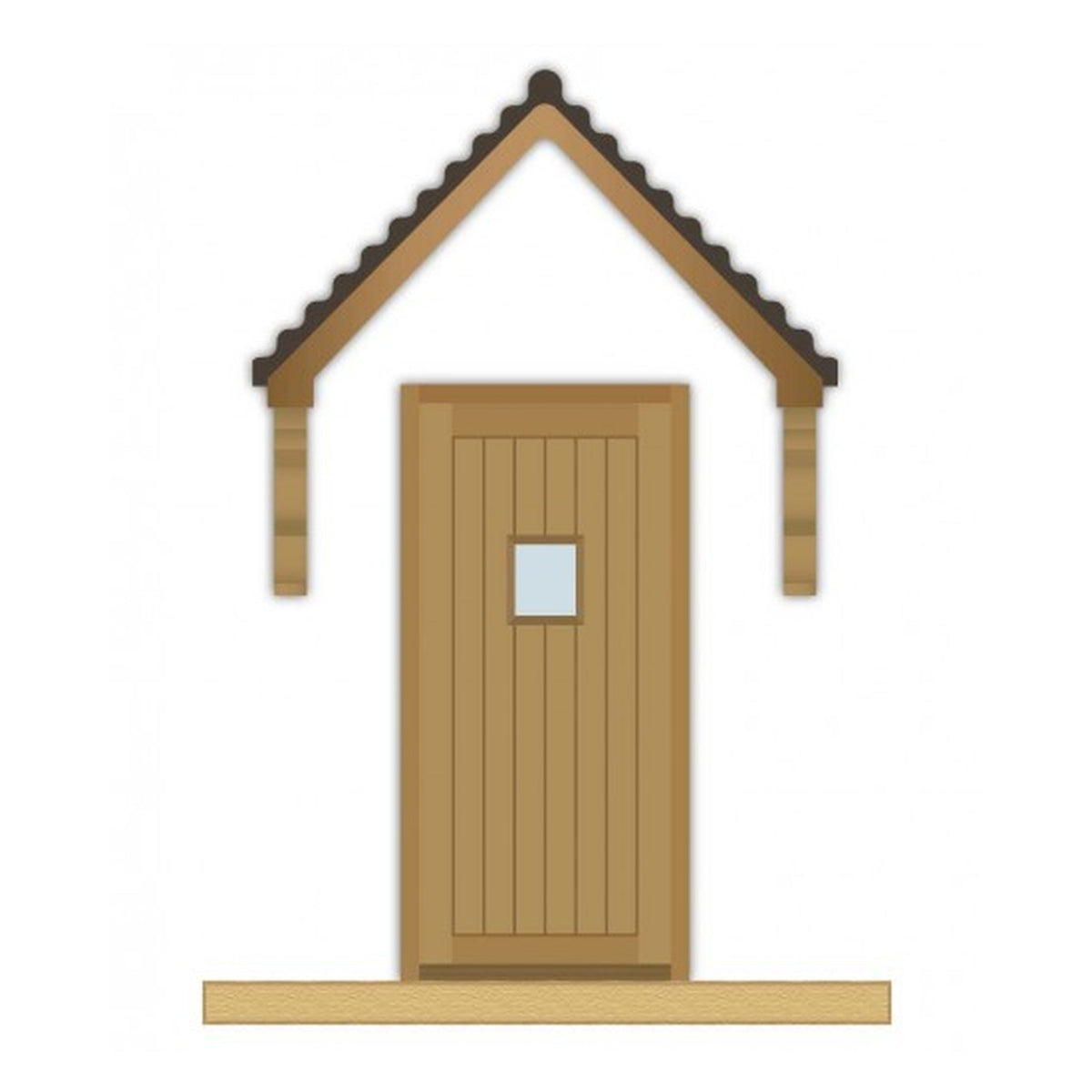 External Prefinished Suffolk Square Solid Oak Door - Main Product Image