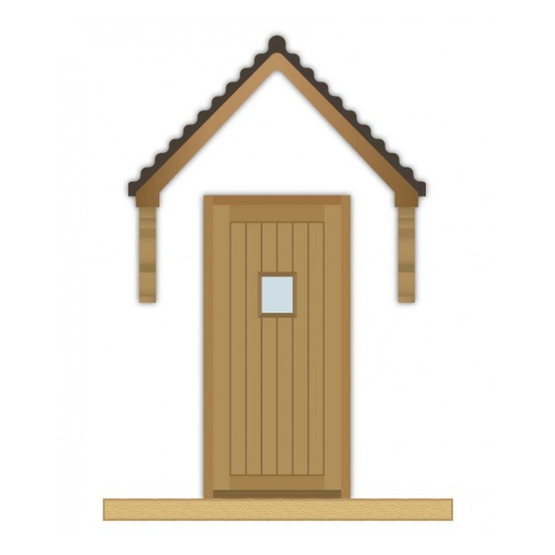 External Prefinished Suffolk Square Solid Oak Door - Main Product Image