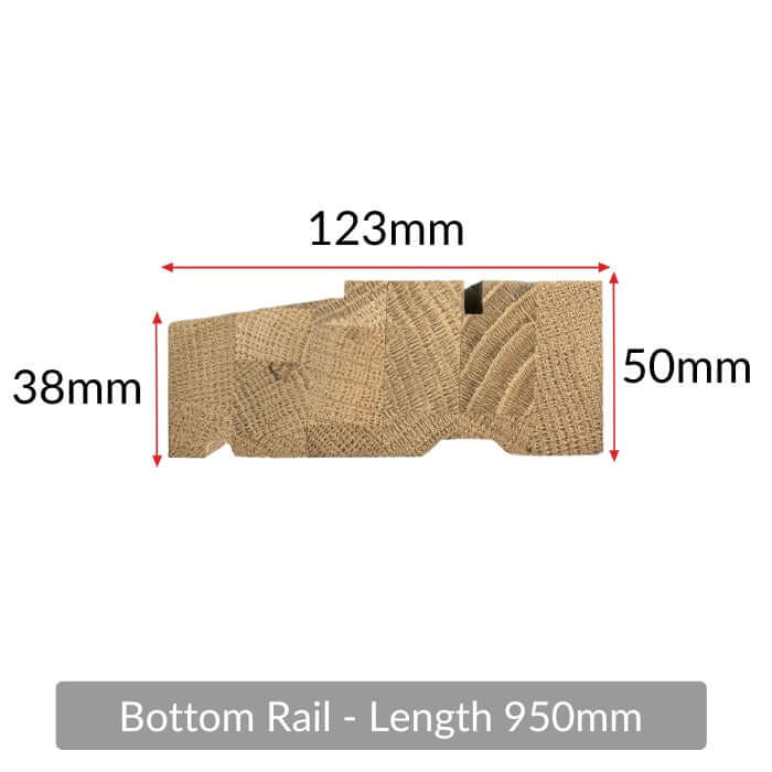 Graphic external solid oak door frame profile dimension diagram