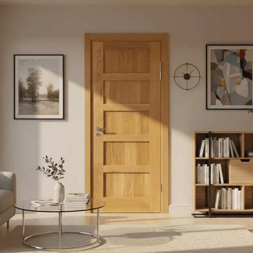 Product five panel shaker style solid oak door