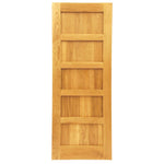 Five Panel Shaker Style Solid Oak Door - Main Product Image