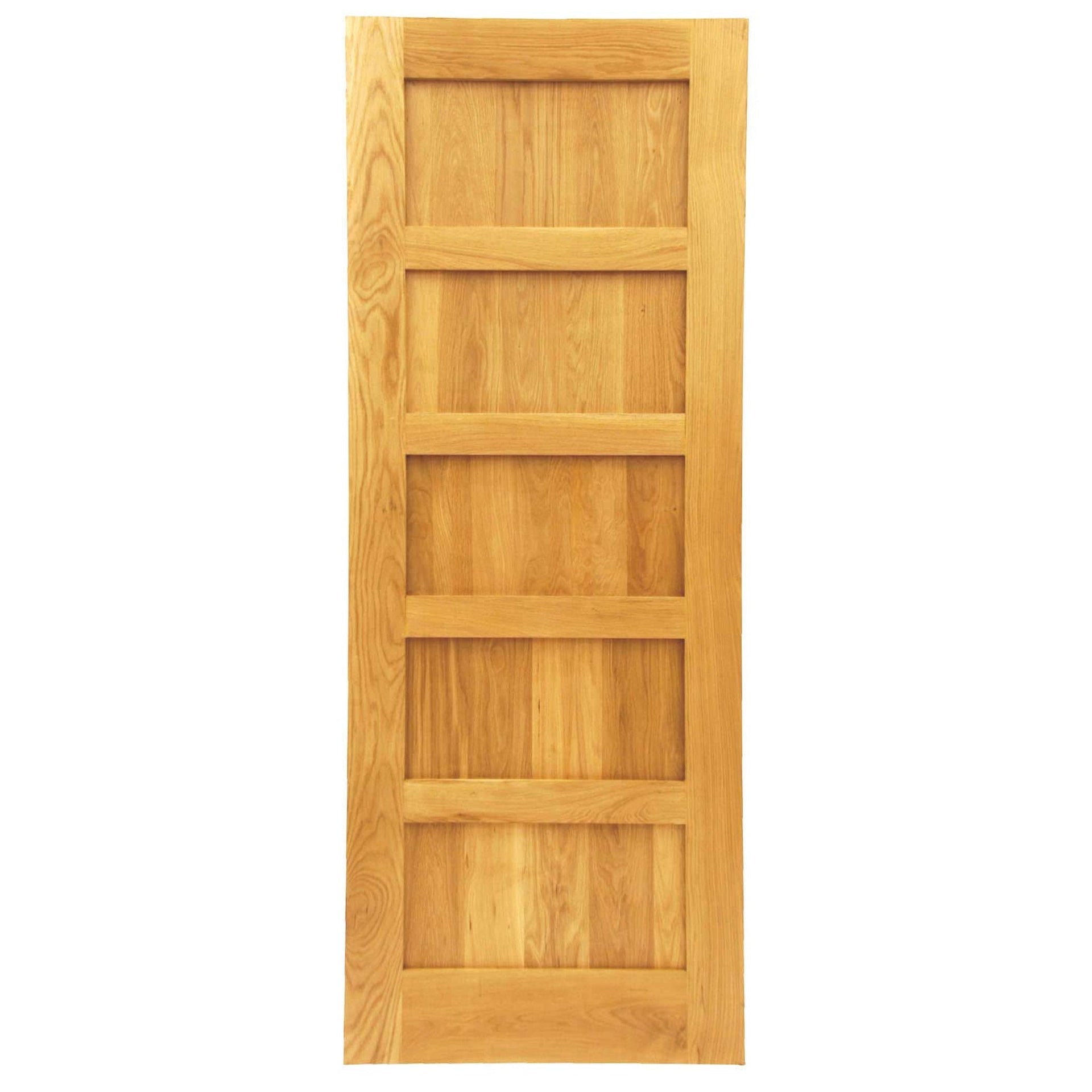 Five Panel Shaker Style Solid Oak Door - Main Product Image