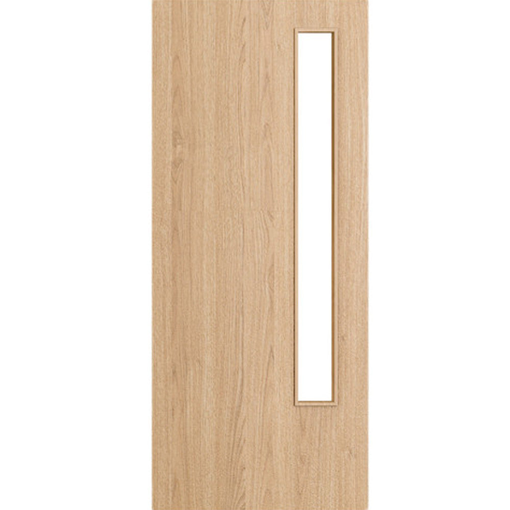 Product flush prefinished oak glazed FD30 fire door