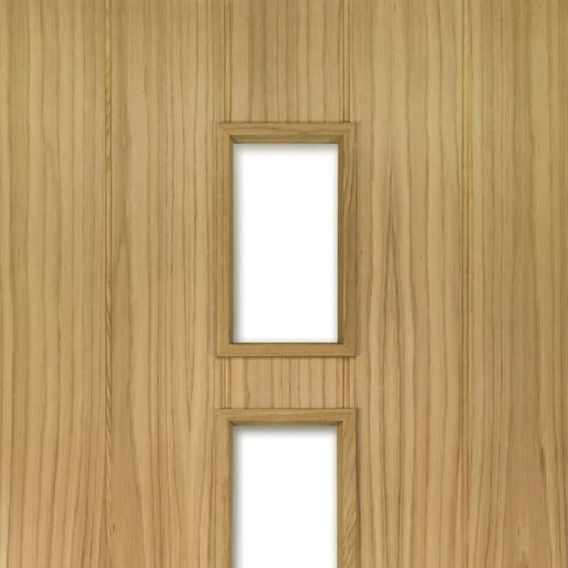 Product Galway glazed vertical panel oak fire door