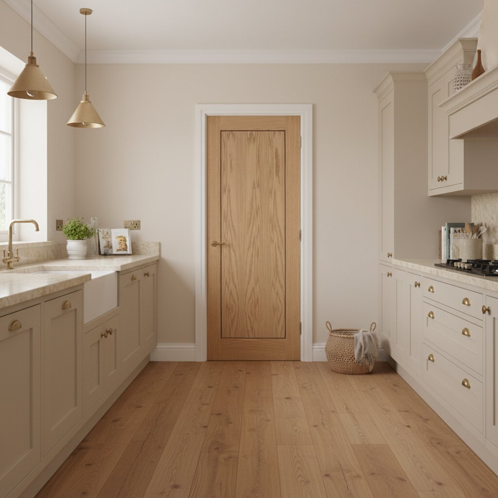 Product Inlay one panel oak veneer FD30 internal fire door