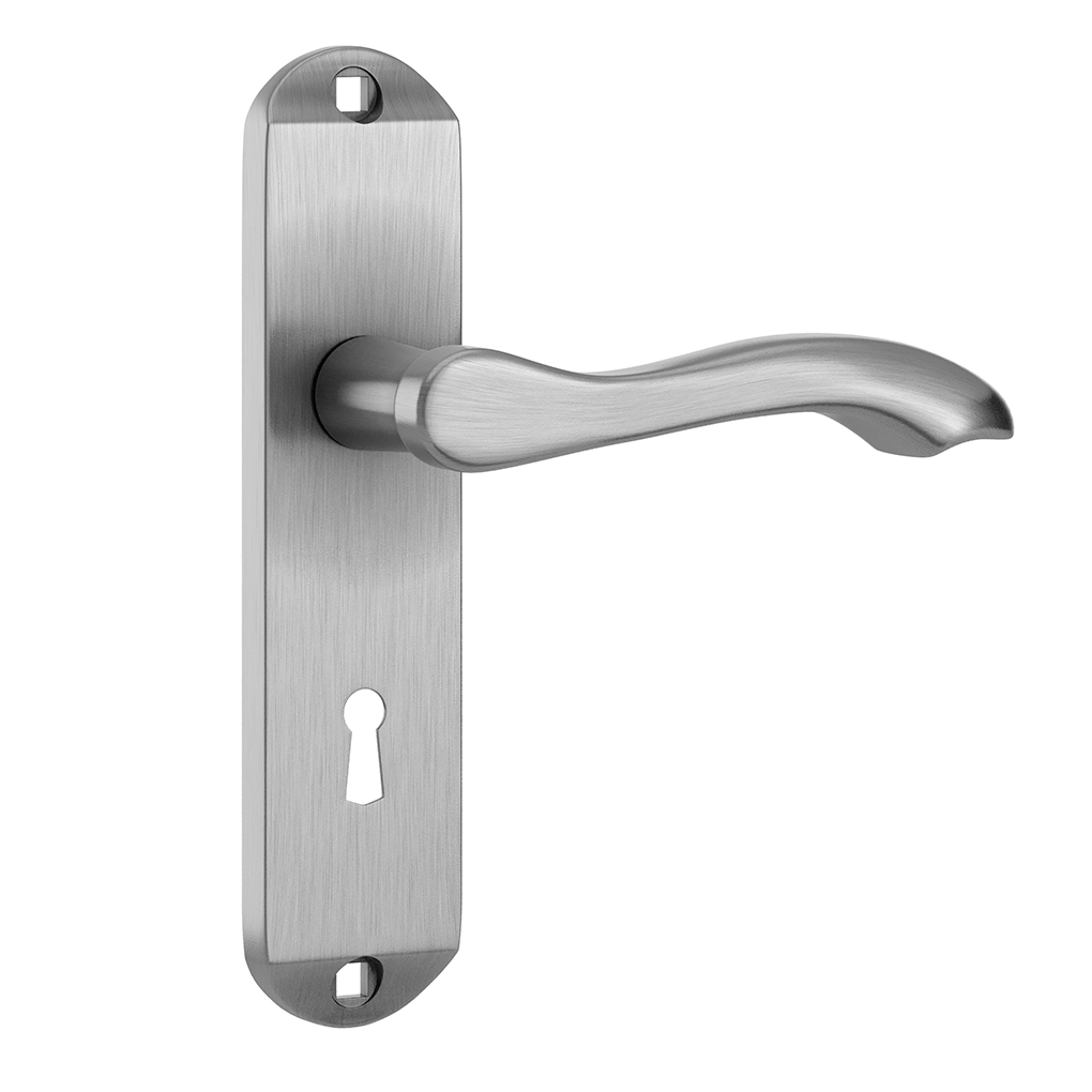 External Front Door Handle Set - Satin Chrome
