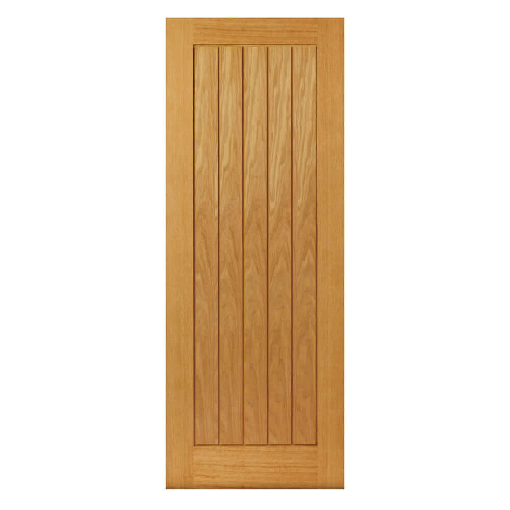 Product oak Thames internal door with vertical boarded panel