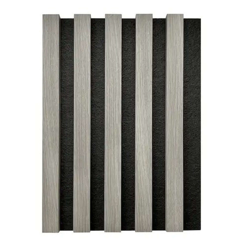 Product light grey laminate acoustic wall panel close up