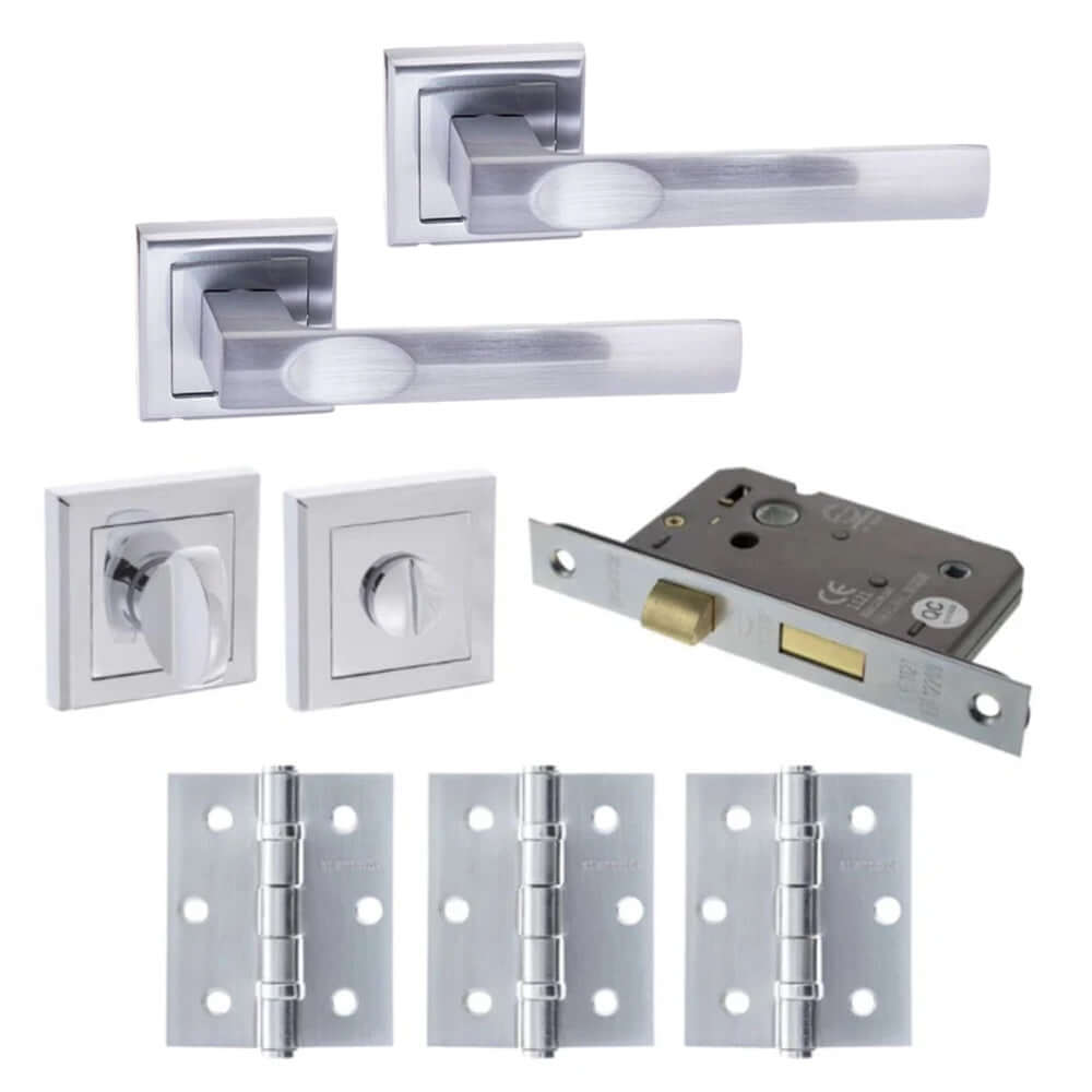 Product Kansas WC square bathroom latch pack