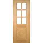 Kensington Internal Prefinished Glazed Oak Door - Main Product Image