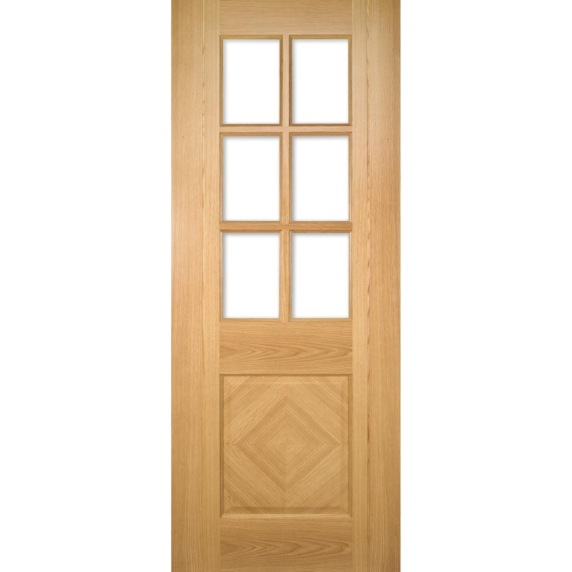 Kensington Internal Prefinished Glazed Oak Door - Main Product Image