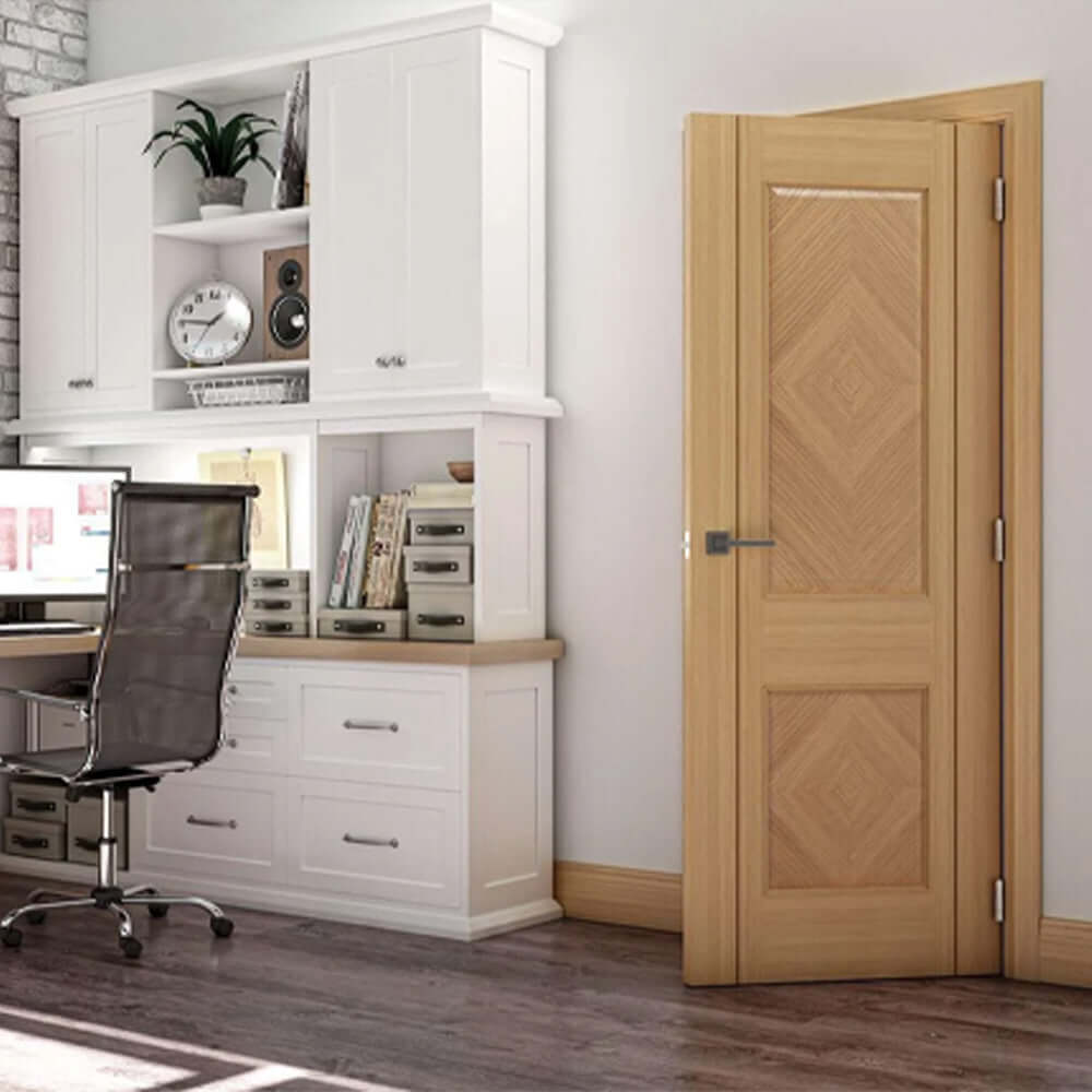 Lifestyle Kensington prefinished oak fire door installed in room