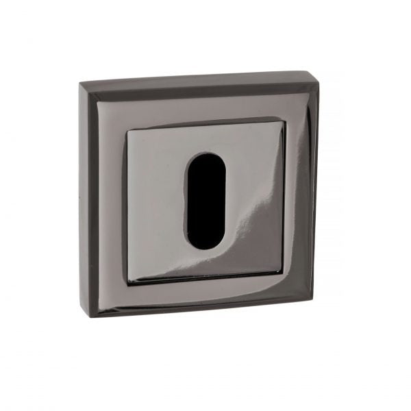 Key Escutcheon Pair On Square Rose