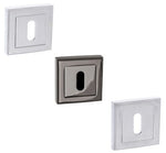 Key Escutcheon Pair On Square Rose - Main Product Image