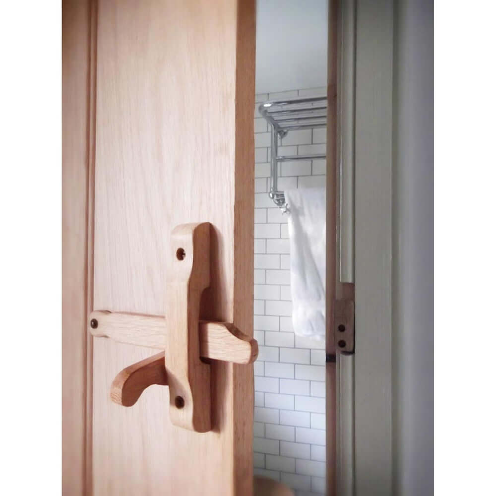 Lifestyle ledged barn hidden fixings oak door in rustic room