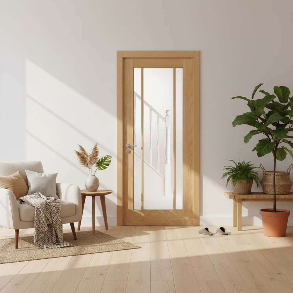 Product Lincoln glazed oak French door pair