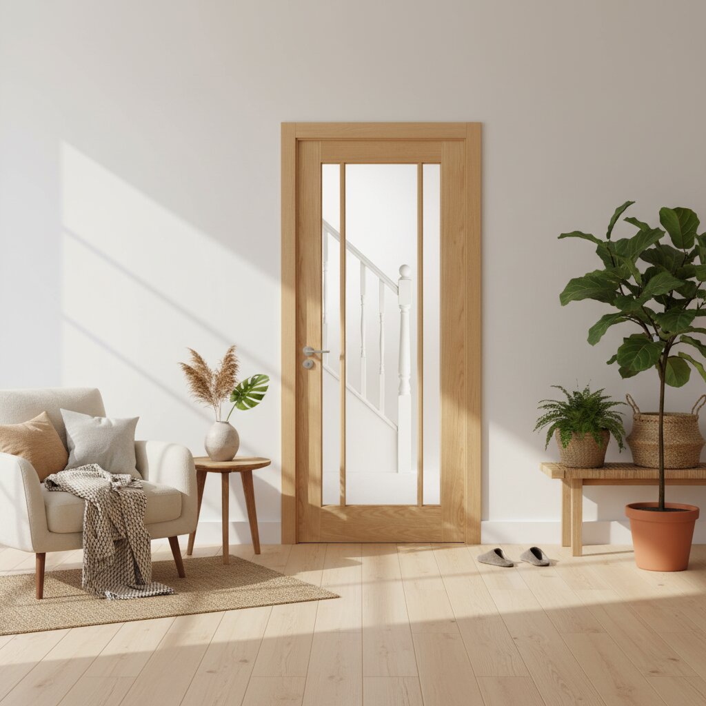 Lincoln Glazed Oak French Door Lifestyle Image