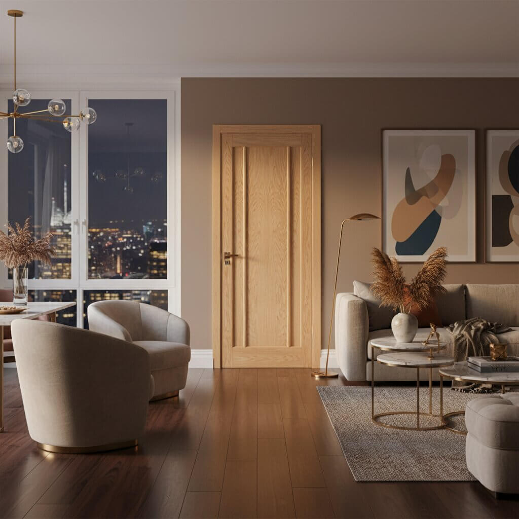 Lincoln Prefinished Oak Internal Door Lifestyle Image