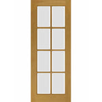 London French Glazed Oak Veneer Door - Main Product Image