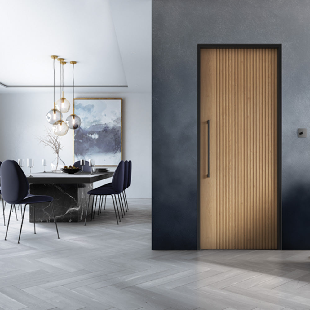 Lifestyle Melbourne prefinished oak fire door installed