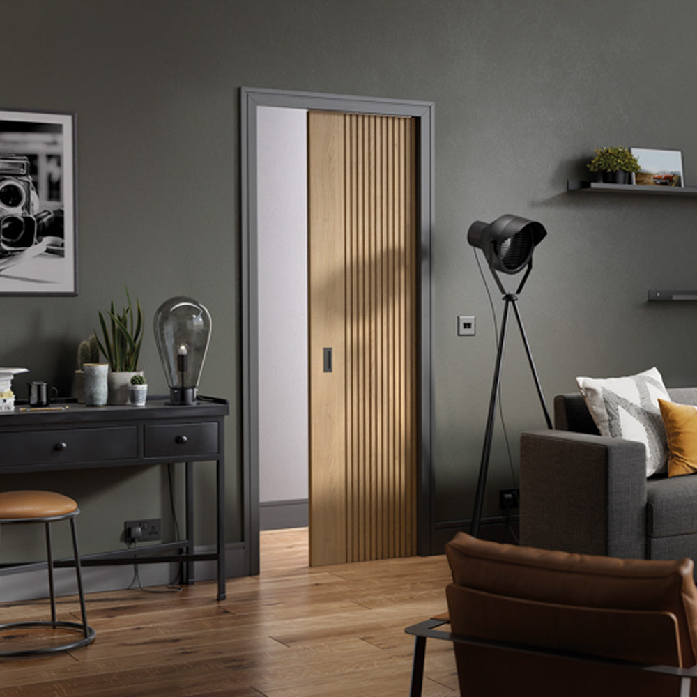 Lifestyle Melbourne prefinished oak fire door installed