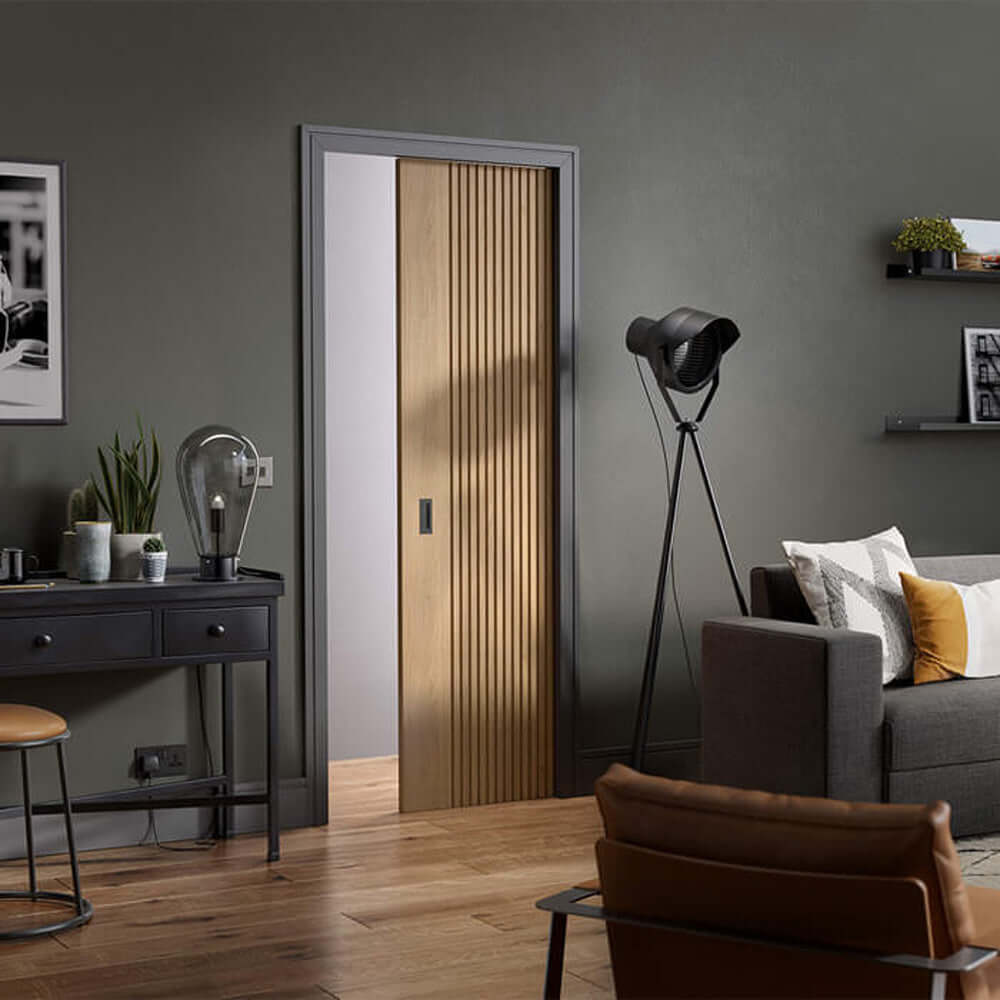 Lifestyle Melbourne prefinished oak internal door installed