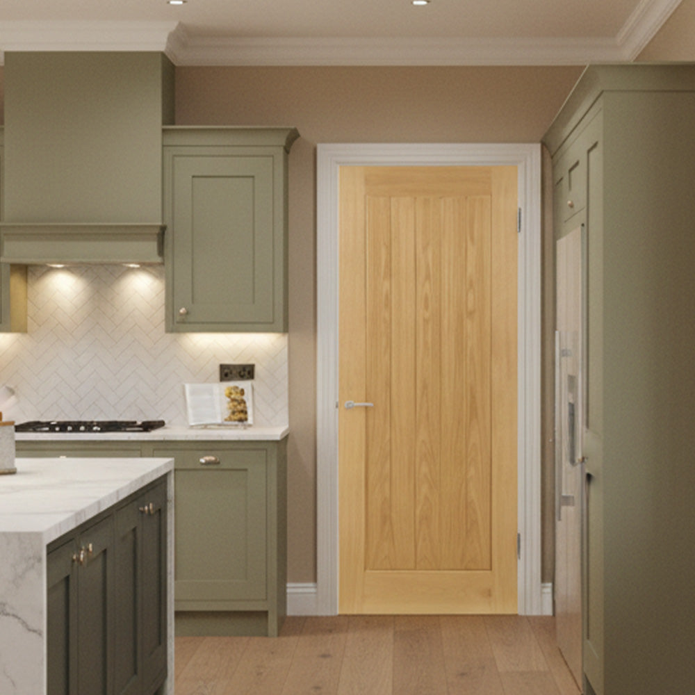 Mexicana Ely door in modern kitchen setting