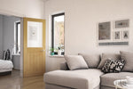 Mexicana Ely Prefinished Internal Oak 1L Glazed Door - Lifestyle Image 1
