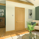 Mexicana Ely Prefinished Internal Oak 2 Panel Door - Lifestyle Image 2