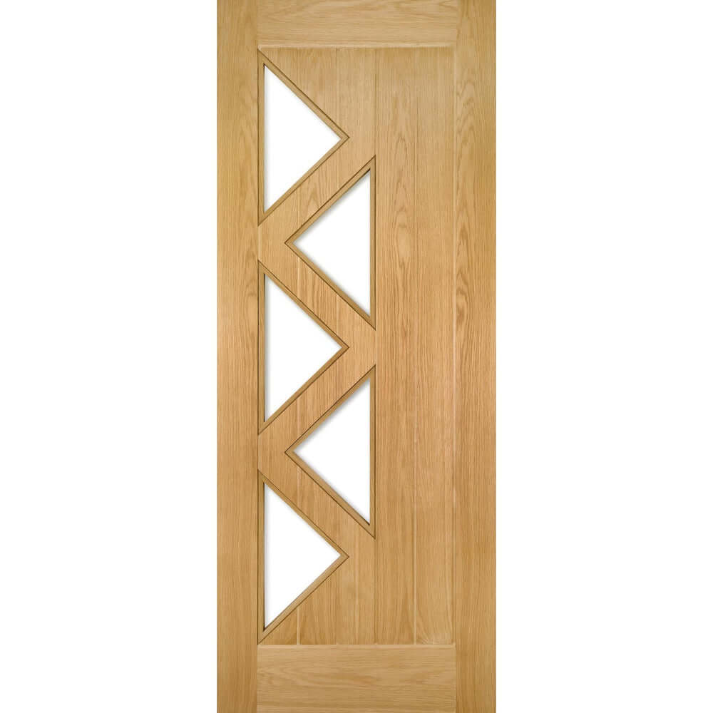 Product Mexicana Ely prefinished internal oak five lite glazed door