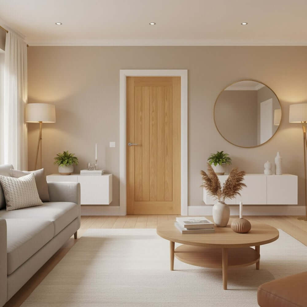 Lifestyle Mexicana Ely prefinished internal oak door installed