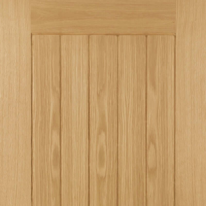 Product Mexicana Ely prefinished internal oak fire door detail