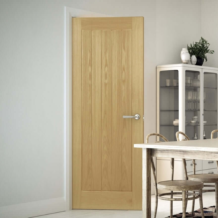 Lifestyle Mexicana Ely prefinished internal oak fire door installed