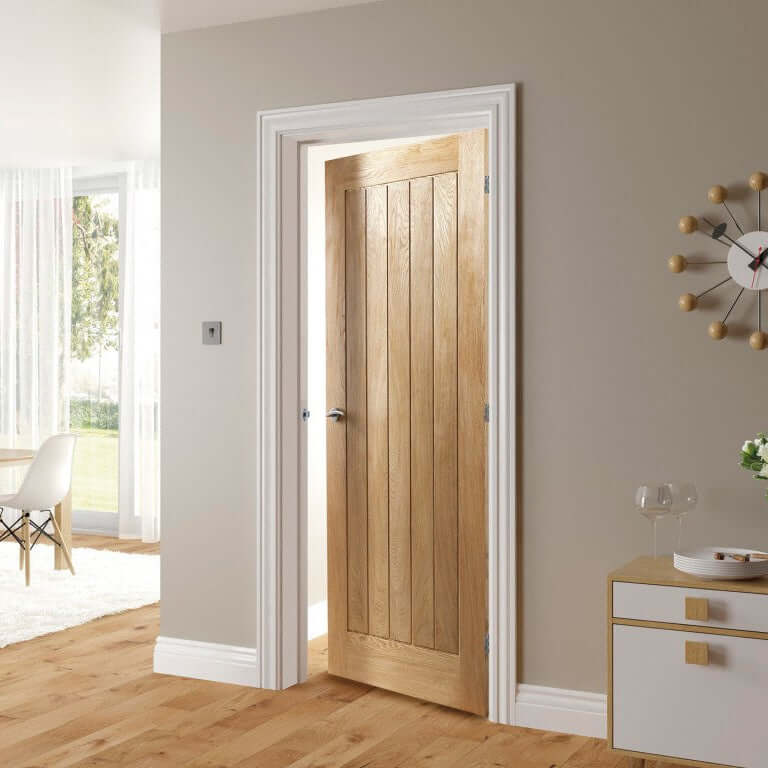 Lifestyle Mexicana Ely prefinished internal oak fire door installed