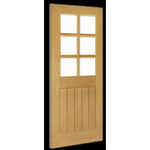 Mexicana Ely Prefinished Internal Oak Glazed Door - Main Product Image