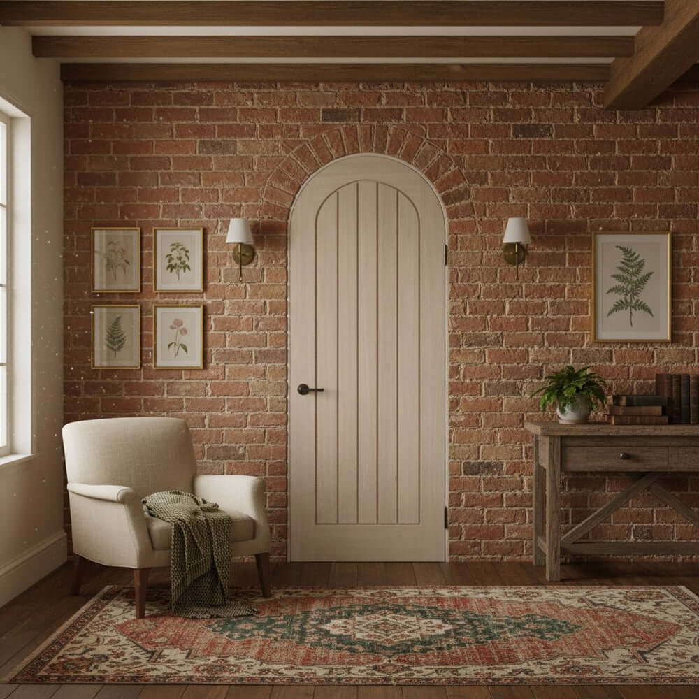 Product Mexicano arched prefinished blonde oak door